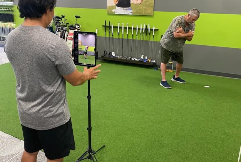 Rehab Lab doctor assessing a patient’s movement and progress