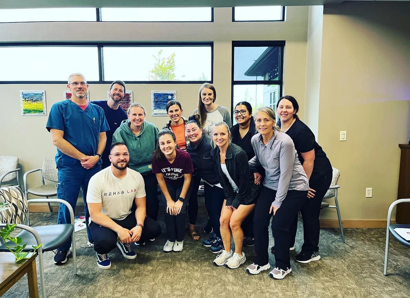The full Rehab Lab team across the Wauwatosa and Appleton clinics