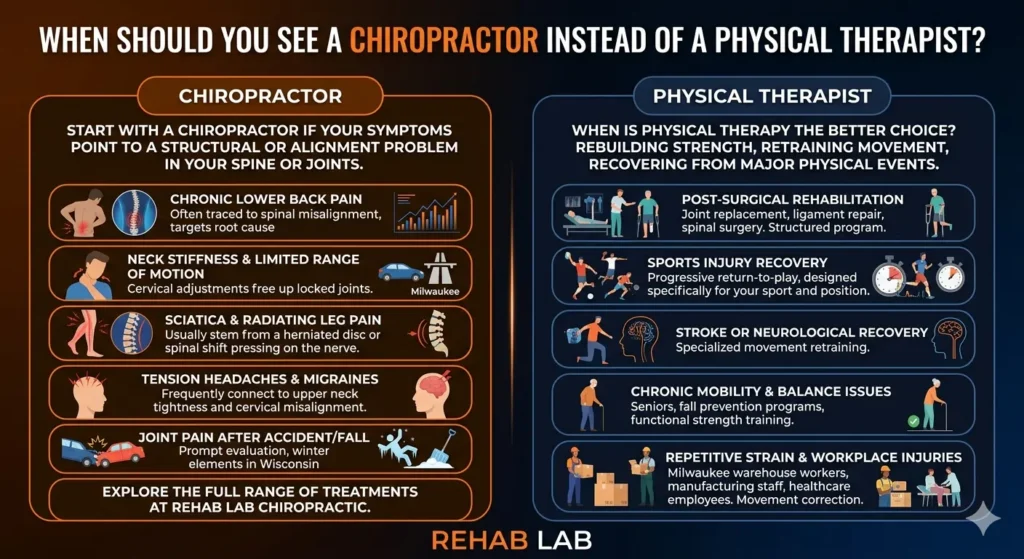 When Should You See a Chiropractor Instead of a Physical Therapist
